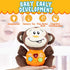 Insnug Plush Monkey Musical Baby Toys - Educational Montessori Stuffed Animal Light Up Toys Small Fun Sensory Brain Development for Newborn Infant...