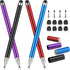 MEKO 4 Pack Stylus Pens for Touchscreens, 2-in-1 High Sensitivity&Precision Capacitive Stylus Pens for iPad iPhone Android Smartphone Tablets All ...
