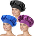 3PCS Adjustable Silk Bonnet for Sleeping Women, Satin Bonnet Hair Bonnet, Slouchy Hat Satin Sleep Cap with Elastic Wide Band, Sleep Bonnet Adjusta...