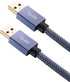 6 ft USB 3.0 A Male to A Male Cable,USB 3.0 to USB 3.0 Cable Nylon Braid USB Male to Male Cable Double End USB Cord Compatible with Hard Drive Enc...