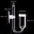 CO2 Diffuser U Shape for Aquarium Fish Tank Pollen Glass CO2 Bubble Diffuser Air Pump Check Valve for Aquaneat Aquarium Planted...