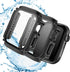 2-Pack for Apple Watch Series 9 8 7 Waterproof Case with Tempered Glass Screen Protector Ultra-Thin for 41mm - Black...