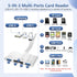 SD Card Reader for iPhone iPad Camera - 5 in 3 Digital Camera Adapter with SD/TF/Micro SD Card+2*USB Adapter+USB C Audio Adapter, Memory card read...
