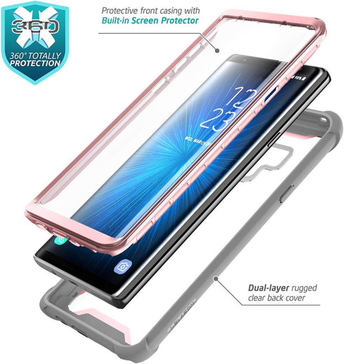 i-Blason Ares Designed for Galaxy Note 9 Case, Full-Body Rugged Clear Bumper Case with Built-in Screen Protector for Galaxy Note 9 2018 Release, P...