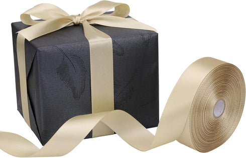 Ribbon for Gift Wrapping 50 Yards Perfect Wedding Party Wreath Sewing DIY Hair Accessories Decoration Floral Hair Balloons Other Projects (Champag...