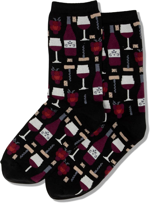Hot Sox Women's Fun Cocktail Drinks Crew Socks-1 Pair Pack-Happy Hour Cool & Funny Gifts...