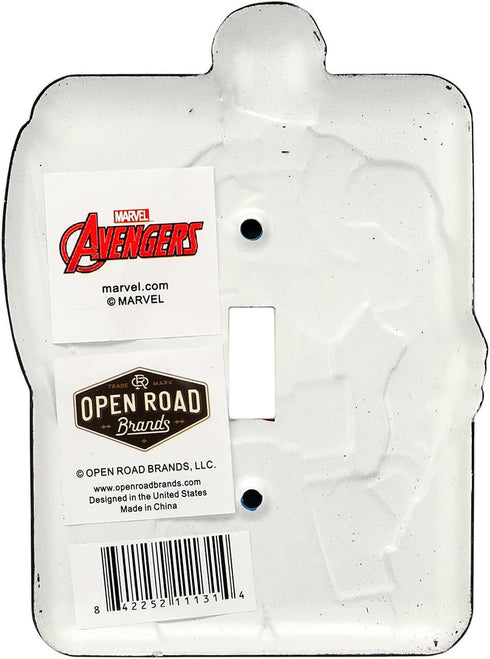 Marvel Captain America Embossed Metal Light Switch Plate - Captain America Switch Plate Decoration for Bedroom or Man Cave...