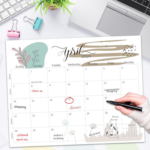 GuassLee Magnetic Calendar 2024-2025 - Magnetic Calendar for Fridge 11 x 14 Inches, Runs from Jan.2024 to Jun.2025, 18 Monthly Calendar Planner fo...