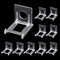 10 Pcs Mini Acrylic Plate Stands, Mini Clear Plastic Display Holders Adjustable Picture Plate Easels Stands for Display (S)...