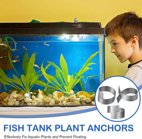 Aquarium Plant Over Weight Anchor about 15 Pcs Plant Weights Anchors for Fish Tank 5 Inch Can Cut Metal Strips 250g Weight Anchor for Live Plants ...