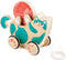 Hape Wooden Walk-A-Long Kitten Pull Toy| Roll & Rattle Push Pull Toy for Toddler| Montessori Toys for Walking Toddlers, Green...