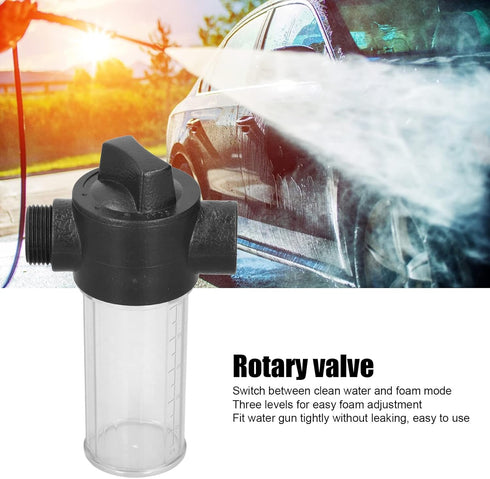 Water Gun Foam Bottle, 100ML Garden Hose Car Washing Foamer Pot Tank Household Wash Accessories, Pressure Washer Accessories for Car Washing, Hous...