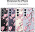 bicol for Samsung Galaxy S24 Case with Screen Protector and Camera Lens Protector - Fashionable Floral Designs for Women Girls - Shockproof Acryli...