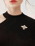 Lovely Crystal Bumble Honey Bee Insect Brooch Pins Collar Pin Lapel Pin Costume Jewelry for Women...
