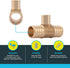 SharkBite 1 Inch x 1 Inch x 3/4 Inch Crimp Reducing Tee, Brass Plumbing Fitting, PEX Pipe, PE-RT, UC416LFA...