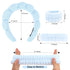 6Pcs Blue Spa Headbands and Wrist Washbands Set, Skincare Headbands Sponge Face Wash Headband Makeup Headband, Terry Cloth Headbands Face Towel Wr...