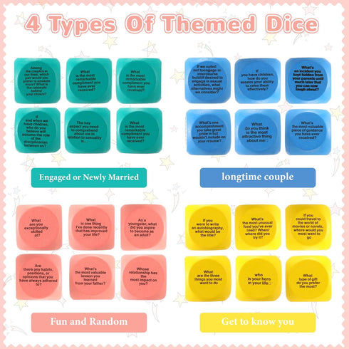 12 Pcs Conversation Ice Breaking Cubes Social Emotional Learning Activities Social Emotional Dice Wood Conversation Cube for Kids Adult Classroom ...