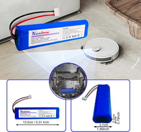 3200mAh Li-Ion Battery, Replacement Battery for Ecovacs Deebot N8, Deebot N8+, Deebot N8 Pro, Deebot N5, Deebot Ozmo 900, Ozmo 920, Ozmo 930 Vacuu...