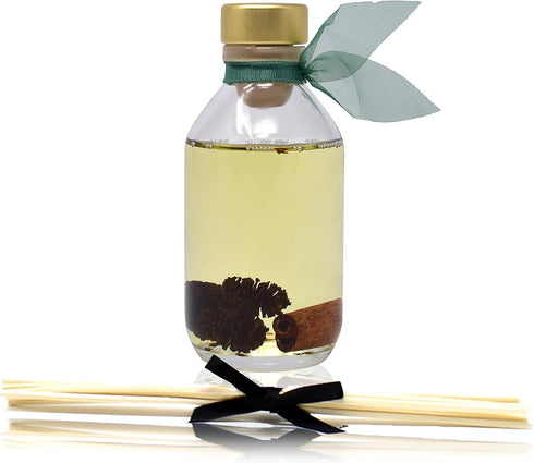 LOVSPA Cinnamon Pinecones Reed Diffuser Oil Gift Set | Woody Pine Cones, Woods, Fir Needles, Cinnamon, Clove & Sandalwood | Festive Scented Air Fr...