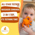 CaaOcho Pure Natural Rubber Teething Gum Massager Baby Toy & Bath Toy - Squid Teether for Babies, Sealed Hole, BPA Free Baby Toy, Hole Free Molar ...