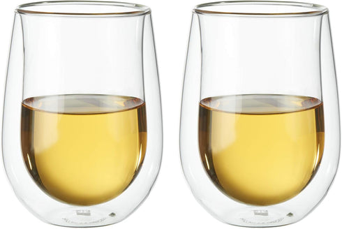 ZWILLING J.A. Henckels Double-Wall Stemless White Wine Glass Set, 10 fl. oz, 2-pc...