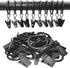 44 Pack Metal Curtain Rings with Clips, Drapery Clips with Rings, Drapes Rings 1 in I D, Fits Diameter 6/8 in Curtain Rod, Black...