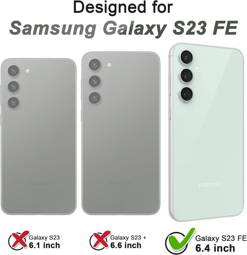 Magnetic Case for Samsung Galaxy S23 FE (6.4 Inch) Matte Translucent Back + TPU Bumper Shockproof Phone Cover with Built-in Magnet for Galaxy S23 ...