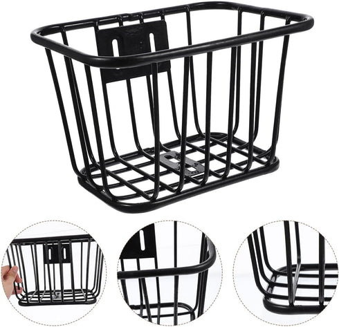 Toddmomy Bicycle Iron Basket Detachable Bike Basket for Adult Bikes Bike Rack Cycling Child Riding Frame...