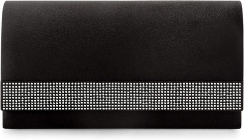 Satin Rhinestones Evening Bags Party Bridal Clutch Purse For Women Prom Clutch...