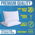 Pillow Protectors, Cotton Terry, Zippered, 100% Waterproof Pillow Covers, Extend Pillow Life by 3X, Waterproof Pillow case cover, Pillow Protector...