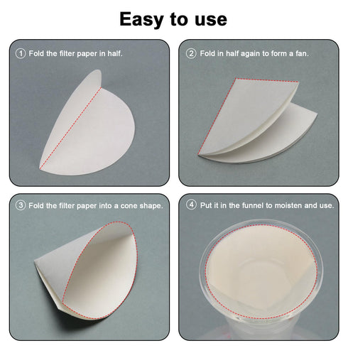 stonylab Quantitative Filter Paper Circles, 100 Pack Fast Speed Cellulose Filter Paper 25 Microns Particle Retention, 46 mm Diameter...