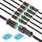 Nilight 2 Pin DT Connectors 16AWG 6 Kits Male and Female Electrical Connector Waterproof Plug and Play w/Heat Shrink Butt Terminals for Automotive...