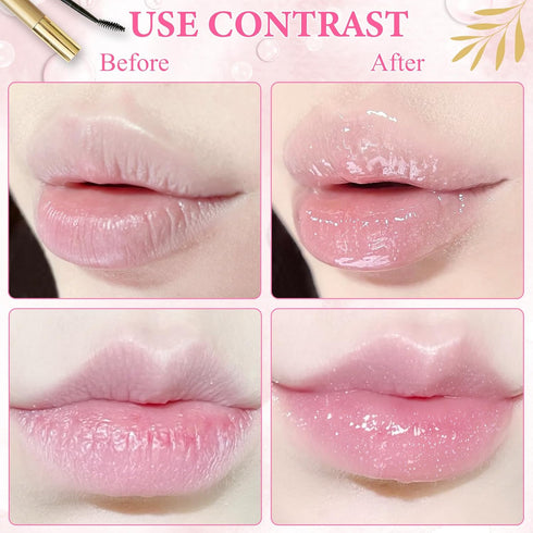 Fruit Flavored Lip Gloss Pearlised Lip Balm Clear Lip Gloss Glow Recipe & Long Lasting Hydrating Tinted Lip Pearlescent Plumping Lip Oil Cute Mini...