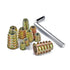 265 Pcs 12 Size M4/M5/M6/M8/M10 Nut Inserts - Zinc Alloy Screw Inserts Assortment Threaded Inserts for Wood, Hex Socket Drive Metric Bolt Fastener...