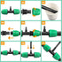 Drip Irrigation Fittings for 1/2 inch Tubing(0.63" OD) to 1/4 inch Irrigation Tubing, 12 Pieces Barbed Tee Drip Parts Twist Locked 3 Way Connector...