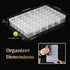 QUEFE 1 Pack 36 Grids Clear Plastic Organizer Storage Box Container, Craft Storage with Adjustable Dividers for Beads, Art DIY, Crafts, Jewelry, F...