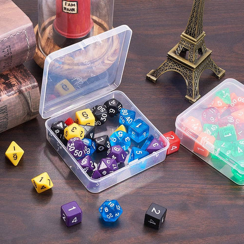 BENECREAT 10 Pack 3.74x3.74x1.18" Square Clear Plastic Bead Storage Containers Box Case with lid for Crafts, Beads, Coins, Jewelry and Watch Findi...