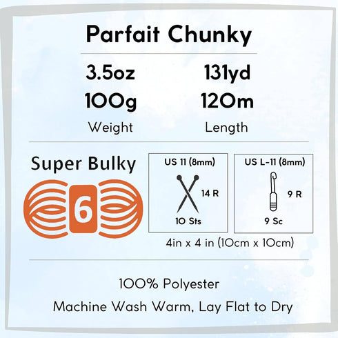 Premier Yarns Parfait Chunky Chocolate 1150-35 (3-Skeins - Same Dye Lot) Weight S Bulky #6 Polyester Yarn for Crocheting and Knitting - Bundle wit...