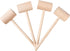 4Pcs Wooden Hammers, Natural Hardwood Crab Lobster Seafood Mallets...