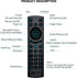 G20BTS Plus Wireless Bluetooth 5.0 Voice Backlit Remote Control Support 2.4G USB Gyroscope IR Learning Remote Control for Android TV Box(G20S Pro ...