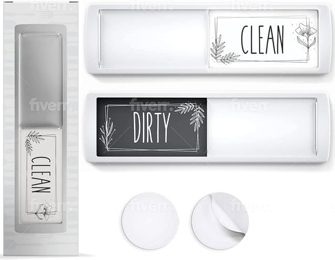 Stylish Dishwasher Magnet Clean Dirty Sign - Ideal Clean Dirty Magnet for Dishwasher - Kitchen Organizer and Gadget - Nice Office, Home Farmhouse Decor - Dirty Clean Dishwasher Magnet