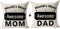 Andreannie Set of 2 Best Gift for Mother Father World's Most Awesome Mom Dad Sweet Blessing Cotton Linen Throw Pillow Case Cushion Cover Home Offi...