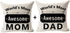 Andreannie Set of 2 Best Gift for Mother Father World's Most Awesome Mom Dad Sweet Blessing Cotton Linen Throw Pillow Case Cushion Cover Home Offi...