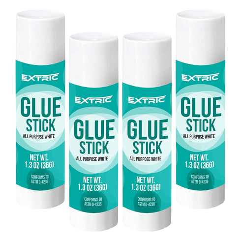 Glue Sticks 1.3 Ounce - 4 Count Glue Stick, All Purpose White Glue Sticks for Kids, Washable Glue Sticks Bulk - Large Glue Sticks for School and H...