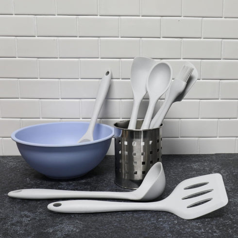Chef Craft Premium Silicone Cooking Ladle, 11.25 inch, Gray...
