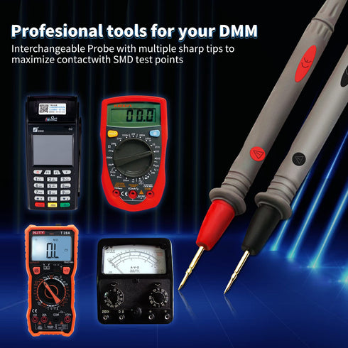 WG-011 III 1000V & CAT IV Test Lead and Safety Alligator Clips Soft Silicone Electrician Test Leads Kit with Silicone Alligator Clips CAT600V (Tes...