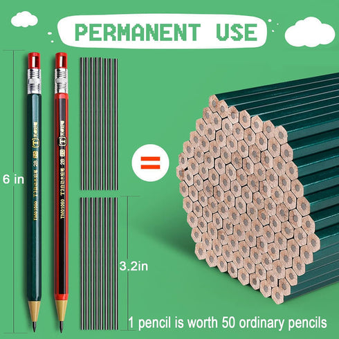 85 pcs Solid Carpenter Pencil Set Includes 5 Construction Pencils Deep Hole Woodwork Marking Pencil with 80 Refills, Mechanical Pencil for Woodwor...