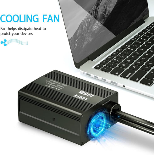 YSOLX 150W Power Inverter DC 12V to 110V AC Converter Car Plug Adapter Outlet Charger for Laptop Computer...