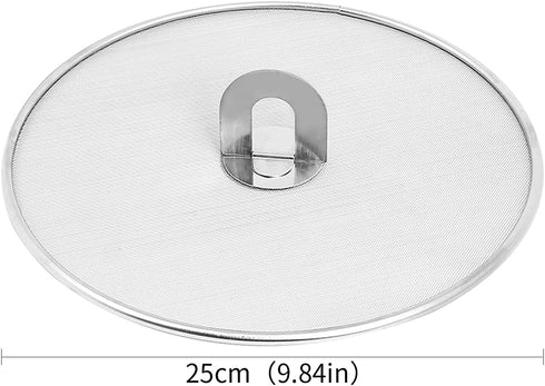 Stainless Steel Splatter Screen,Frying Pan Cover Splatter Guard Non-Stick Extra Fine Mesh Weave Grease Splatter Screen for Frying Pan,Pan Protecto...