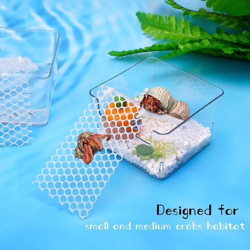 2 Pack Large Hermit Crab Water Tank,Hermit Crab Pool with Climbing Ramps,Hermit Crab Accessories Hermit Crab Salt Water for Medium or Large Hermit...